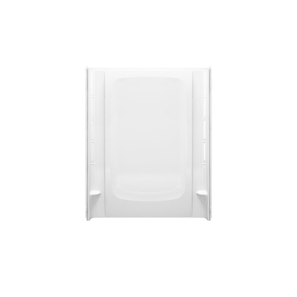 STORE+ 30 in. x 60 in. Single Threshold Left-Hand Shower Base with Shower Walls and 12-Piece Accessory Kit in White - Super Arbor