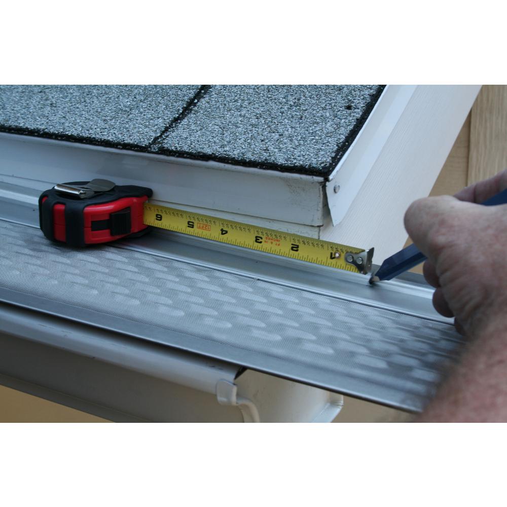 4 ft. x 5 in. Clean Mesh Aluminum Gutter Guard in White (25-per carton) - Super Arbor