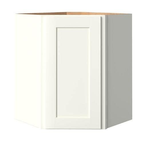 allen + roth Aveley 24-in W x 30.125-in H x 12-in D Linen Maple Corner Wall Semi-Custom Cabinet