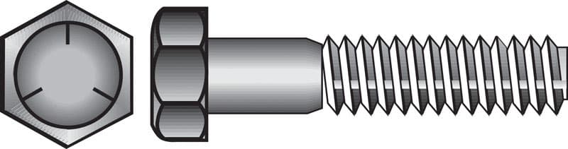 Hillman 5/8 in. Diameter x 4-1/2 in. Length Heat-Treated Zinc Steel Hex Head Cap Screw, 25-Pack