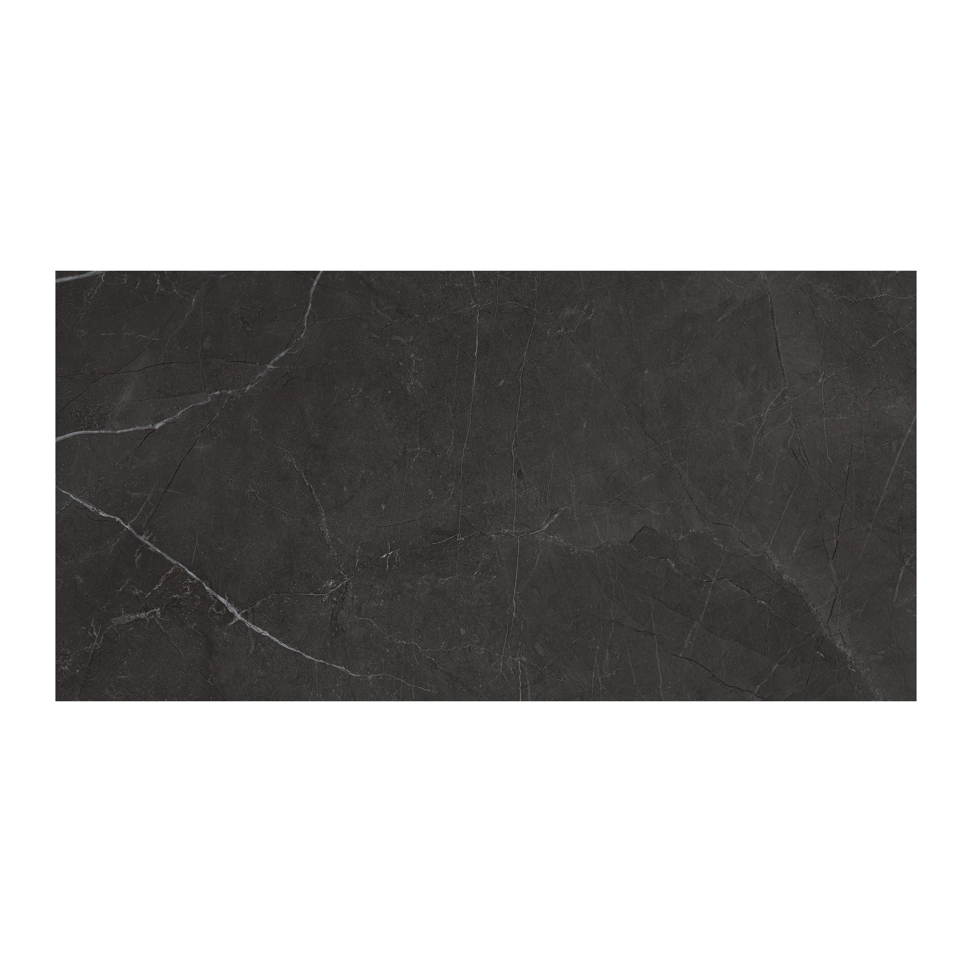 Satori La Marca Nero Venato 12-in x 24-in Honed Porcelain Marble look Floor and Wall Tile product image