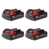 M18 18-Volt Lithium-Ion Compact Battery Pack 1.5Ah (4-Pack) - Super Arbor