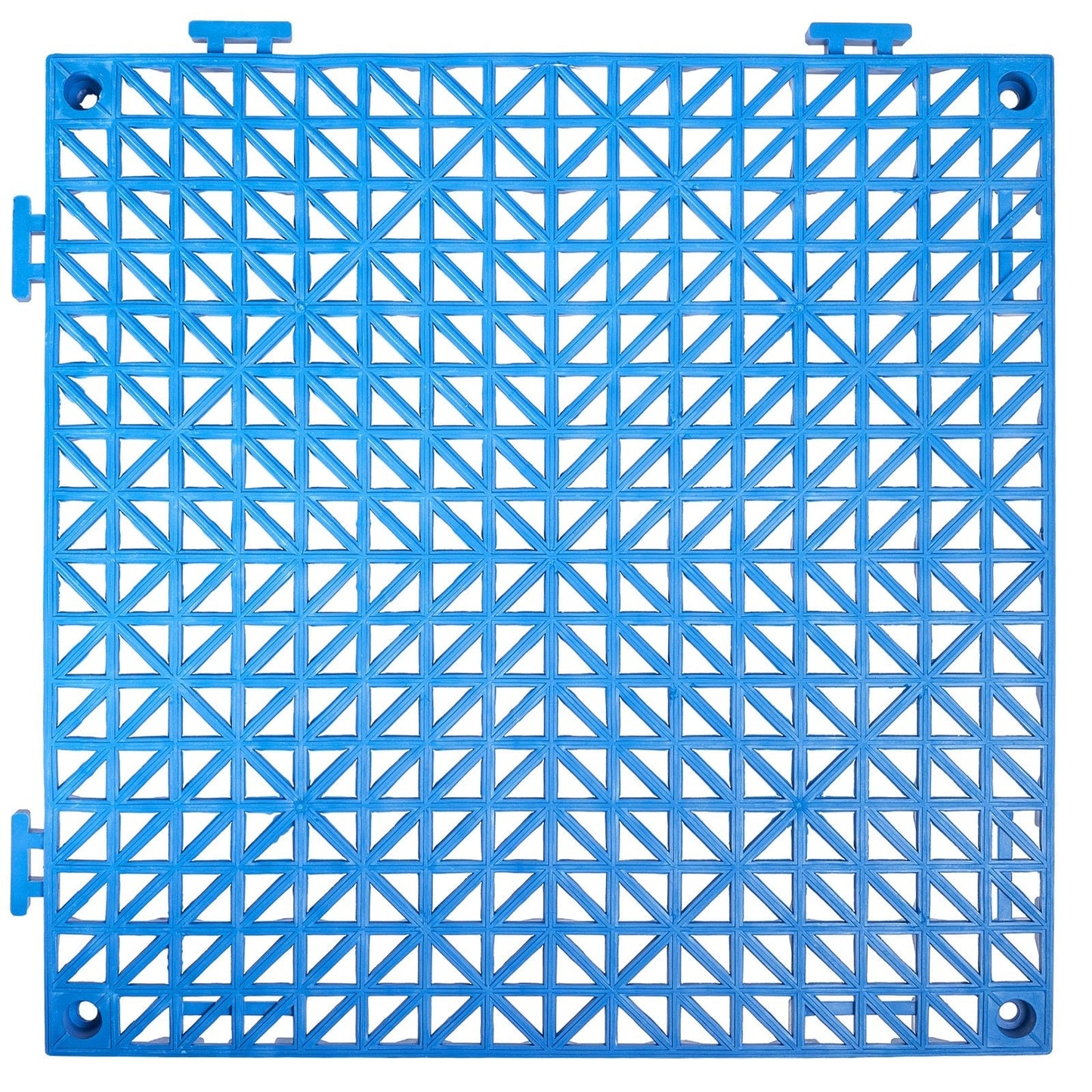 LUXEYARD Interlocking Tile 55PCS Blue Drainage Tiles 12in x 12in Splicing PVC Interlocking Drainage Floor Tiles Non-Slip Drainage Holes for Restroom Bathroom Kitchen Pool Wet Areas Blue product image