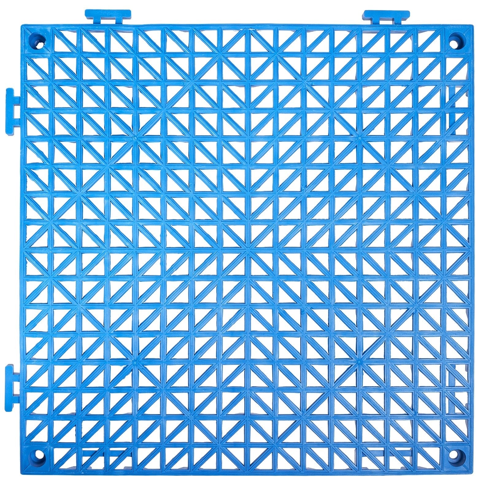 LUXEYARD Interlocking Tile 55PCS Blue Drainage Tiles 12in x 12in Splicing PVC Interlocking Drainage Floor Tiles Non-Slip Drainage Holes for Restroom Bathroom Kitchen Pool Wet Areas Blue product image