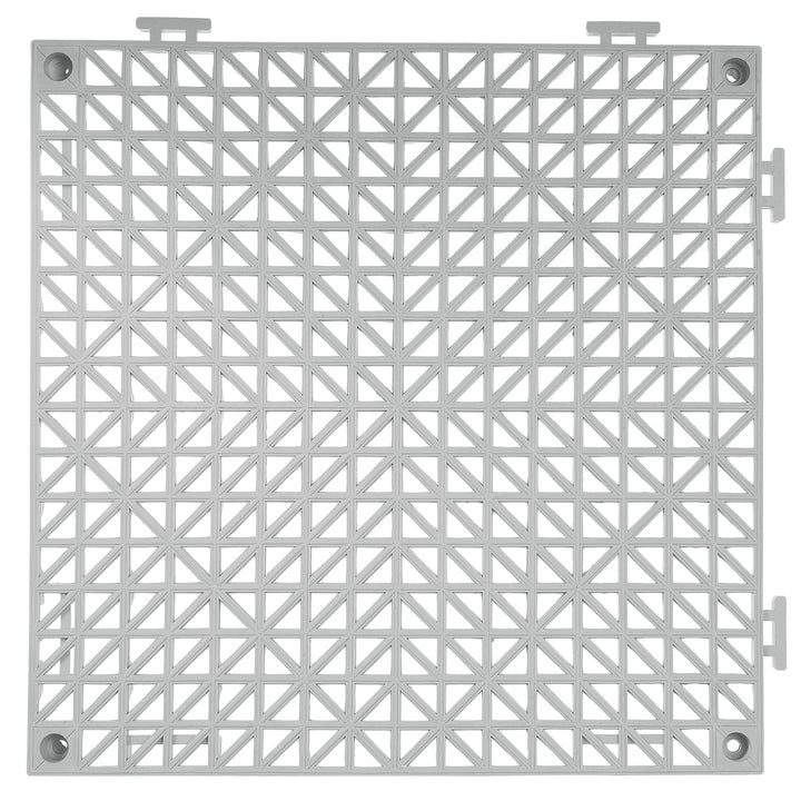 LUXEYARD Interlocking Tile 50PCS Gray Drainage Tiles 12in x 12in Splicing PVC Interlocking Drainage Floor Tiles Non-Slip Drainage Holes for Restroom Bathroom Kitchen Pool Wet Areas product image