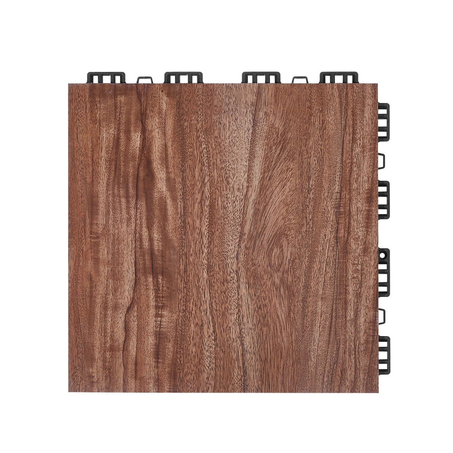 LUXEYARD Dryland Tiles for Gym Floor Mat 12.4 x 12.4 in Interlocking Dance Enthusiasts Training Mat 25 PCS Interlocking PP+PVC Puzzle Floor Tiles Brown product image
