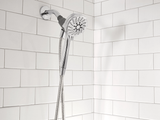Moen Darcy Single-Handle 5-Spray Tub and Shower Faucet with Curved Shower Rod, Spot Resist Brushed Nickel, Valve Included
