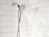 Moen Darcy Single-Handle 5-Spray Tub and Shower Faucet with Curved Shower Rod, Spot Resist Brushed Nickel, Valve Included