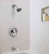 Moen Adler Chrome 1-Handle Bathtub and Shower Faucet with Valve