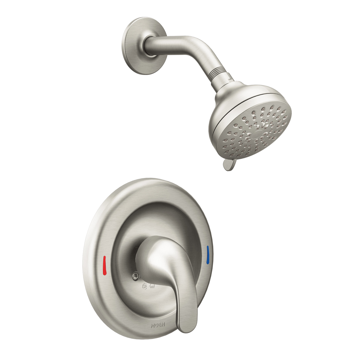 Moen Adler 1-Handle Shower Faucet with Valve Included, Spot Resist Brushed Nickel (Model 82604SRN)