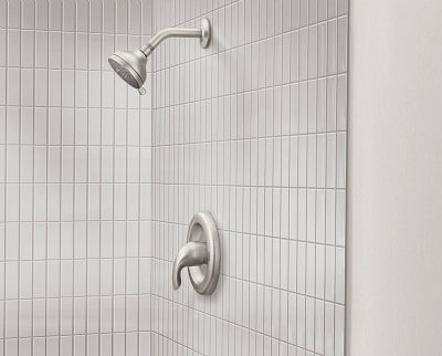 Moen Adler 1-Handle Shower Faucet with Valve Included, Spot Resist Brushed Nickel (Model 82604SRN)