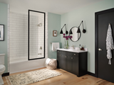 Moen Danika Spot Resist Brushed Nickel 1‑Handle Tub and Shower Faucet with Valve, Posi-Temp, 7.2" Rainshower