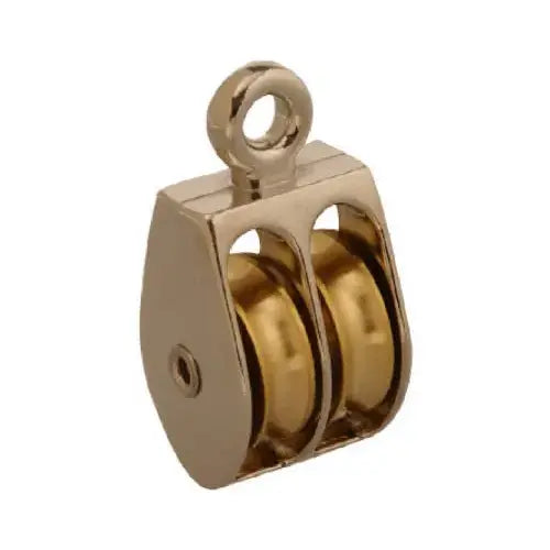 Campbell 3/4 in. Nickel-Copper Ridge Eye Double Sheave Rigid Eye Pulley