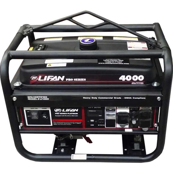 LIFAN Pro Series 4,000/3,500-Watt Gasoline Powered Portable Generator