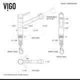 VIGO Branson Stainless Steel 1-Handle Deck-Mount Pull-Out Handle Kitchen Faucet