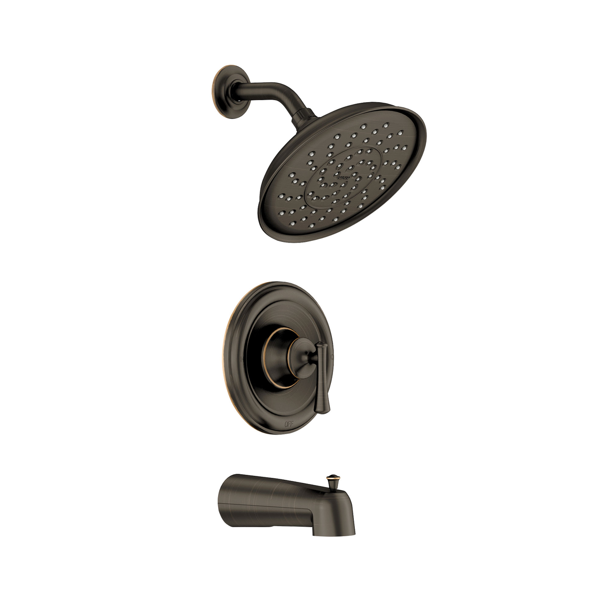 Moen Ashville Single-Handle 1-Spray Tub and Shower Faucet with Valve, Mediterranean Bronze (Valve Included)