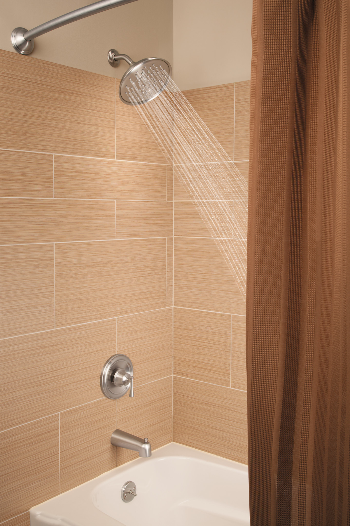 Moen Ashville Single-Handle 1-Spray Tub and Shower Faucet with Valve, Mediterranean Bronze (Valve Included)