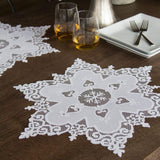 Snowflake 18 in. White Round Doily (Set of 2)