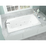 Coral 5 ft. Rectangular Drop-in Whirlpool Bathtub in White - Super Arbor