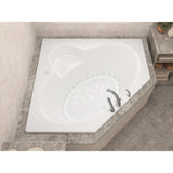 Malachite 5 ft. Acrylic Corner Drop-in Air Bathtub in White - Super Arbor
