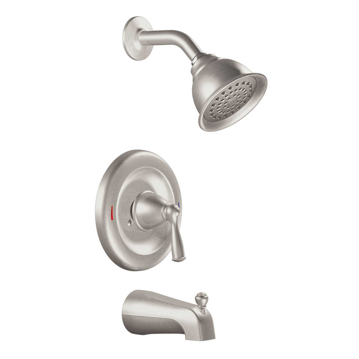 Moen Banbury Single-Handle 1-Spray 1.75 GPM Tub and Shower Faucet with Valve in Chrome (Valve Included)