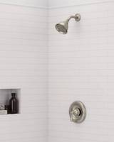 Moen Banbury Single-Handle 1-Spray 1.75 GPM Shower Faucet with Valve, Spot Resist Brushed Nickel (Valve Included)