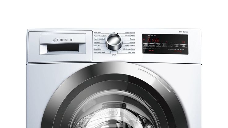 Bosch 800 2.2-cu ft High Efficiency Stackable Front-Load Washer (White/Chrome Trim) ENERGY STAR
