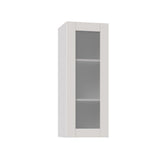 Shaker Assembled 30x40x14 in. Wall Cabinet with Frosted Glass Doors in Vanilla White - Super Arbor