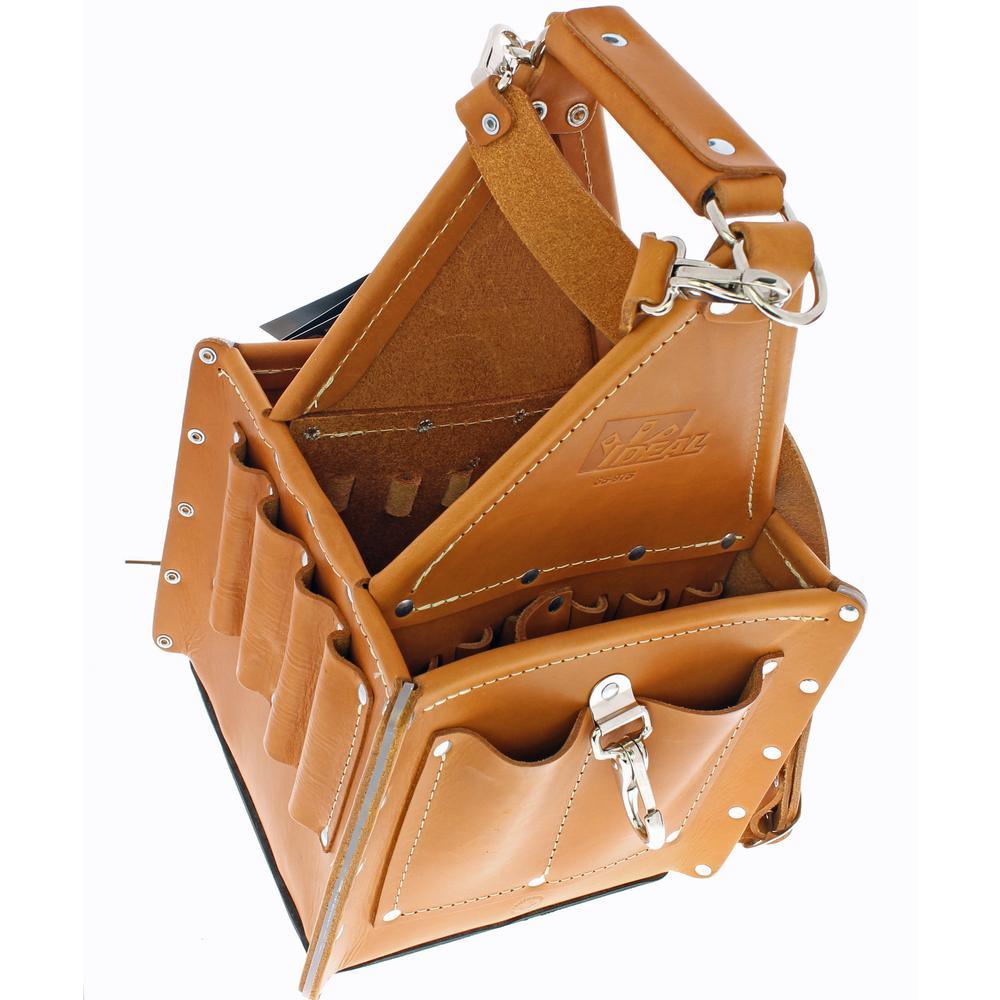 10.75 in. Tuff-Tote Ultimate Tool Bag Carrier Premium Leather with Strap - Super Arbor