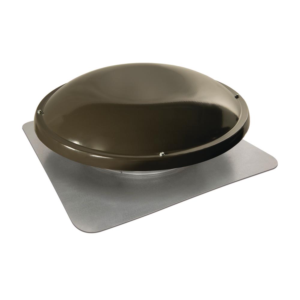 144 sq. in. NFA Galvanized Steel Static Dome Roof Vent in Weatherwood - Super Arbor