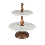 2-Tier Marble Dessert Server