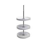 Rev-A-Shelf 22 in White Polymer D-Shape Lazy Susan, 3-Shelf