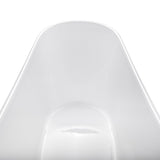 59 in. Glossy Black Fiberglass Non-Whirlpool Bathtub with Tub Filler Combo - Modern Flatbottom Stand Alone Tub - Super Arbor