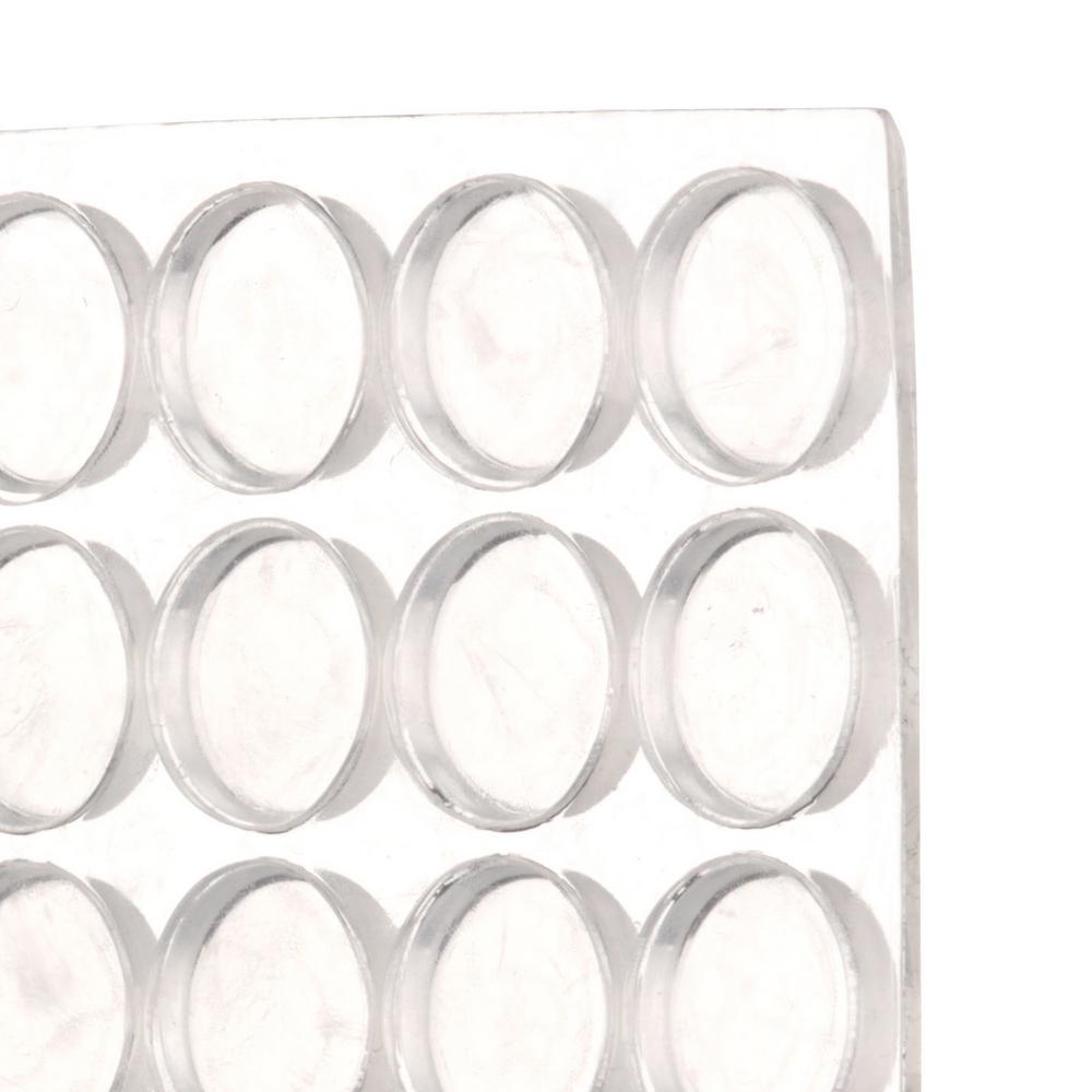 Scotch 1/2 in. Clear Round Self-Stick Rubber Bumpers (40-Pack) - Super Arbor