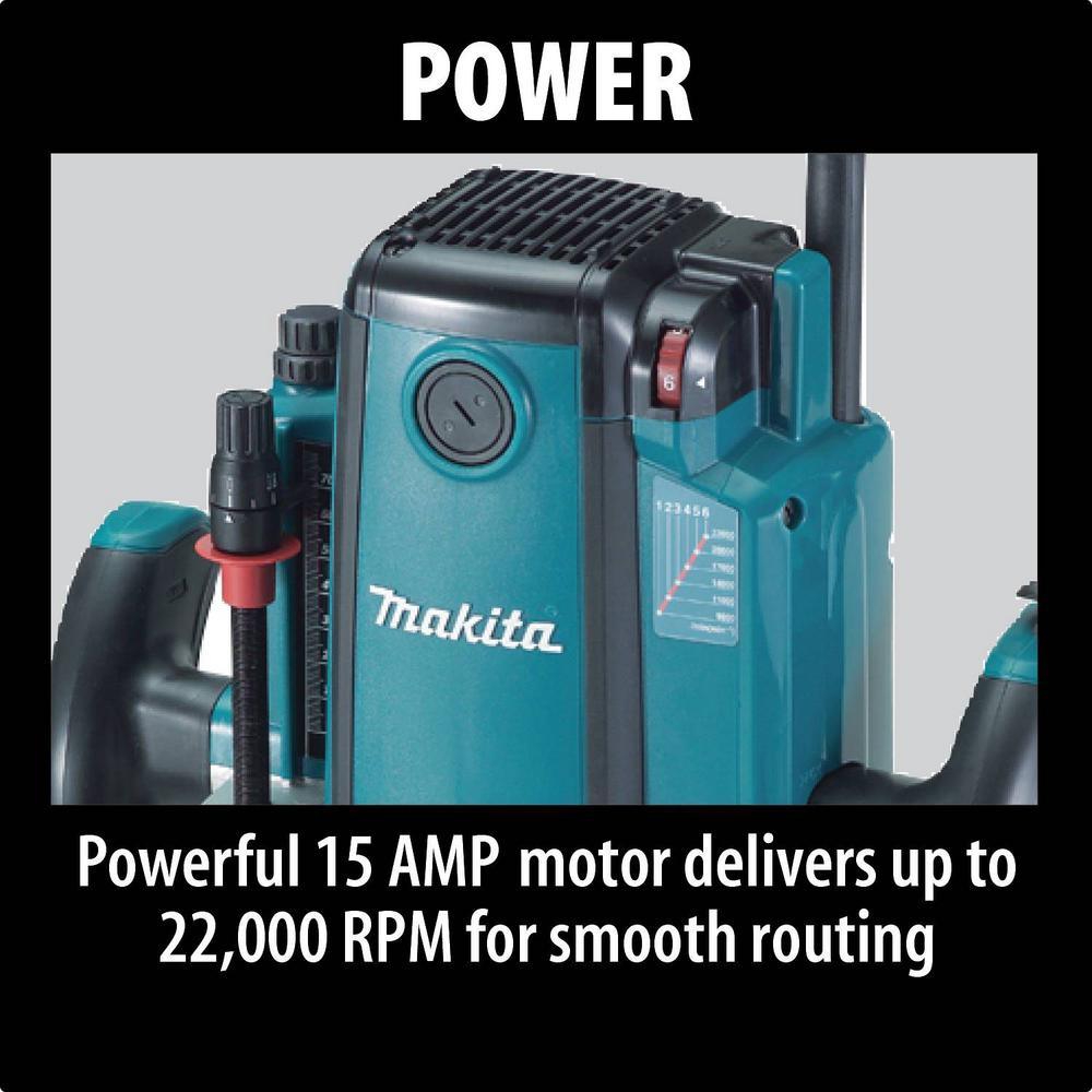 15-Amp 3-1/4 HP Corded Plunge Router - Super Arbor