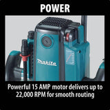 15-Amp 3-1/4 HP Corded Plunge Router - Super Arbor