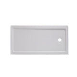 60 in. x 32 in. Single Threshold Right Drain Shower Base in White - Super Arbor