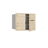 3700 Horizontal Series 5-Compartment with 1-Parcel Locker Recessed Mount Mailbox - Super Arbor