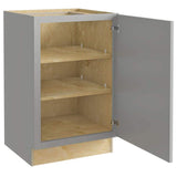 Home Decorators Collection Grayson 21 in. W x 24 in. D x 34.5 in. H Assembled Plywood Full Height Door Base Kitchen Cabinet in Pearl Gray RH