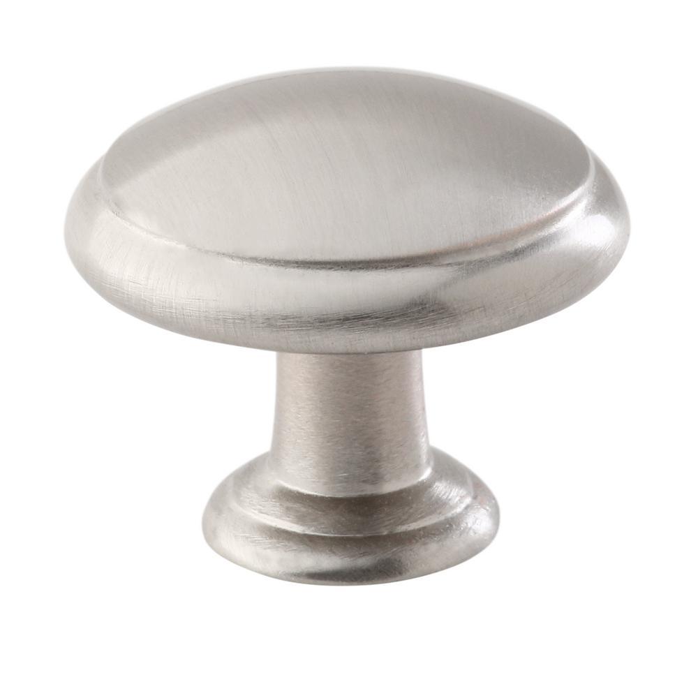1-3/16 in. Brushed Nickel Classic Knob - Super Arbor