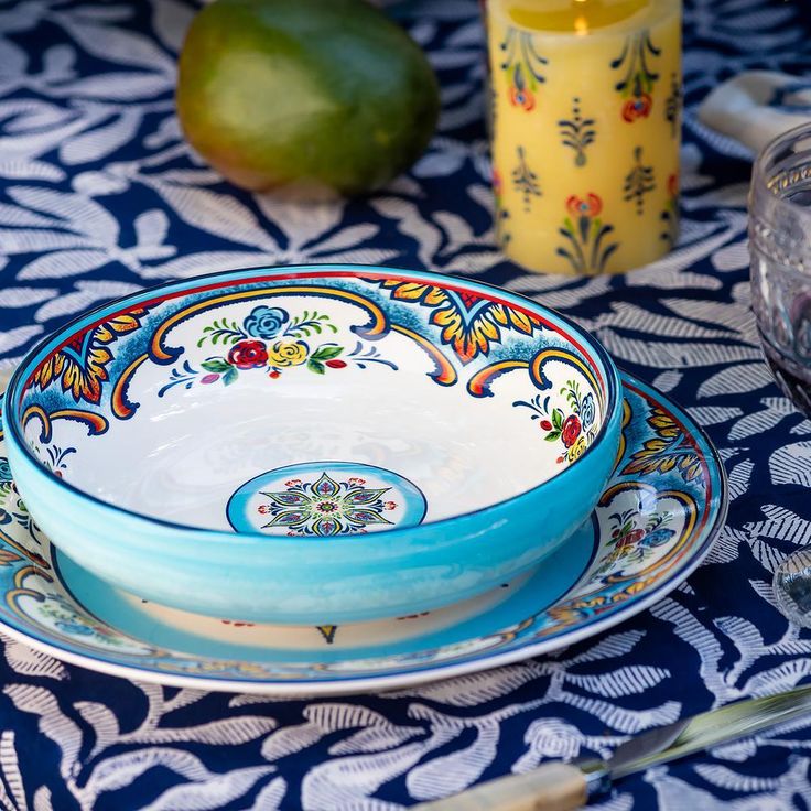 Zanzibar 4-Piece Earthenware Pasta Bowl Set