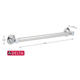 Delta Traditional 24-in Polished Chrome Wall Mount (ADA Compliant) Grab Bar