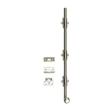 18 in. Heavy-Duty Solid Brass Matte Black Surface Bolt with Round Knob - Super Arbor