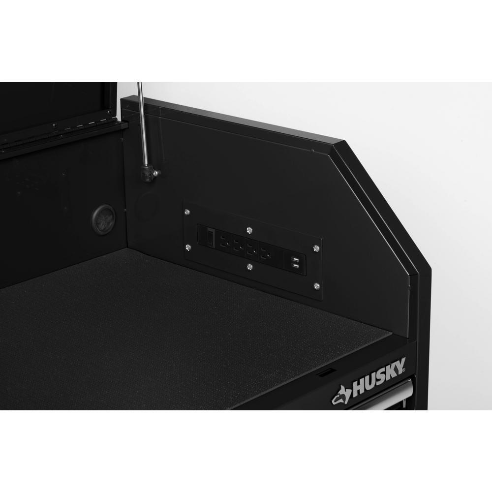 36 in. W 12-Drawer, Deep Combination Tool Chest and Cabinet Set in Gloss Black