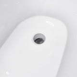 67 in. Acrylic Single Slipper Flatbottom Non-Whirlpool Bathtub in Glossy White - Super Arbor