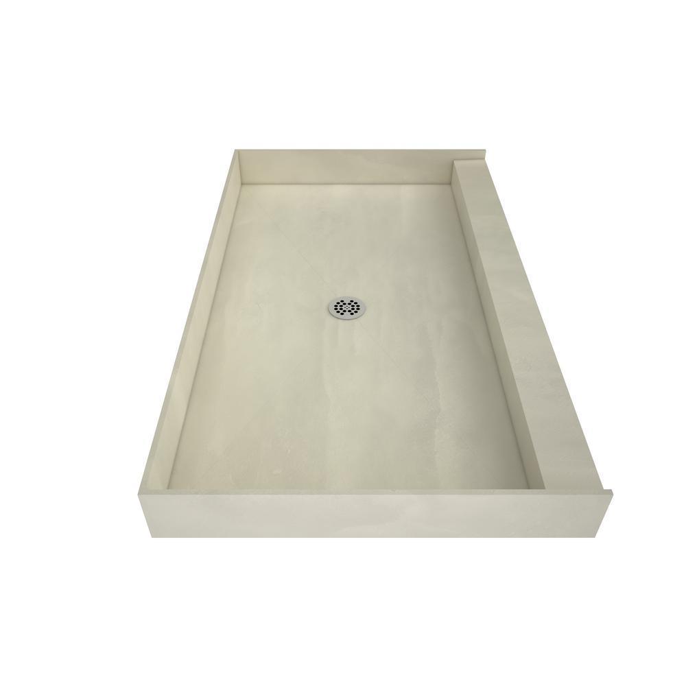 Redi Base 34 in. x 48 in. Single Threshold Shower Base with Center Drain and Polished Chrome Drain Plate - Super Arbor