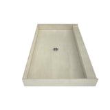 Redi Base 34 in. x 48 in. Single Threshold Shower Base with Center Drain and Polished Chrome Drain Plate - Super Arbor