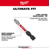 Milwaukee SHOCKWAVE 2 in. T25 Torx Impact Duty Power Driver Bits (5-Pack)