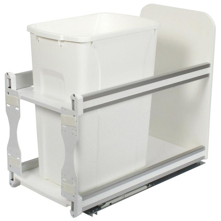 Knape & Vogt 35-Quart Plastic Pull Out Trash Can