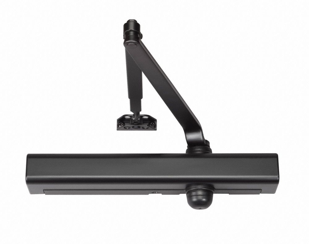NORTON Heavy Duty Standard Mount Door Closer, Grade 1 - 13 in, Black Finish